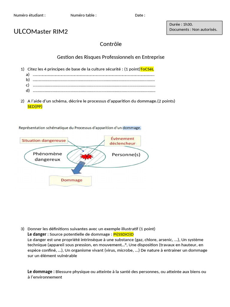 Gestion des Risques Professionnels en Entreprise | PDF | Risque ...