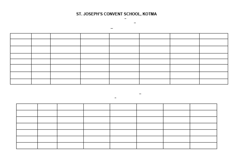 St. Joseph's School July 2023 Test Timetable | PDF