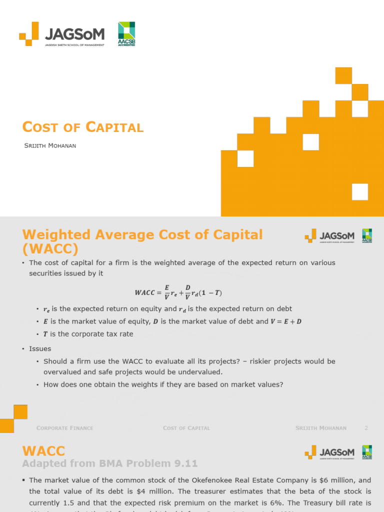 Corporate Finance - 05 - Cost of Capital | PDF | Cost Of Capital | Business