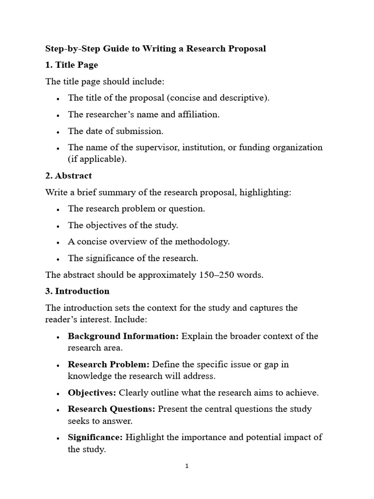 How To Write A Research Proposal - Step-By-Step | PDF | Methodology | Data