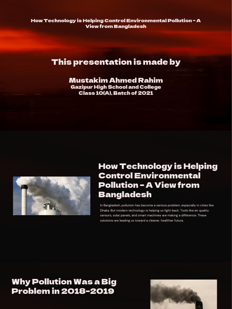 Tech Solutions for Pollution in Bangladesh | PDF | Pollution | Water