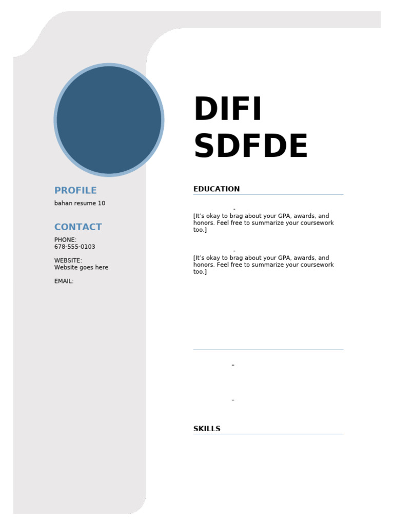 Contoh Format Resume Kerja | PDF