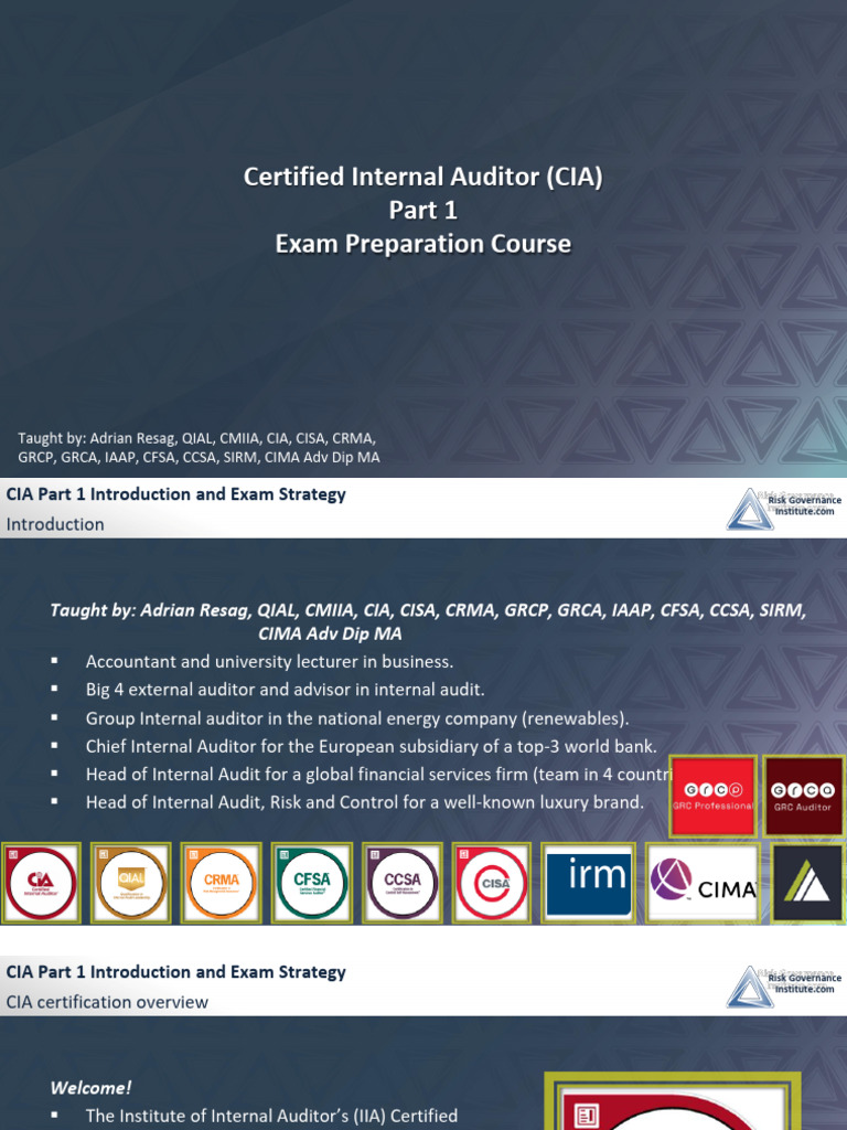 Certified+Internal+Auditor+ +part+1+ +Full+Course+Slides | PDF ...
