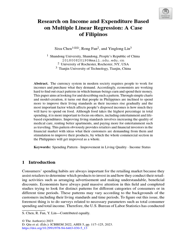 Filipino Income and Expenditure Analysis | PDF | Consumption (Economics ...