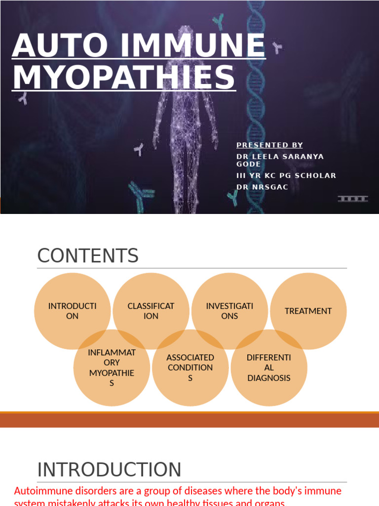 Autoimmune Myopathies Overview | PDF | Immunology | Diseases And Disorders