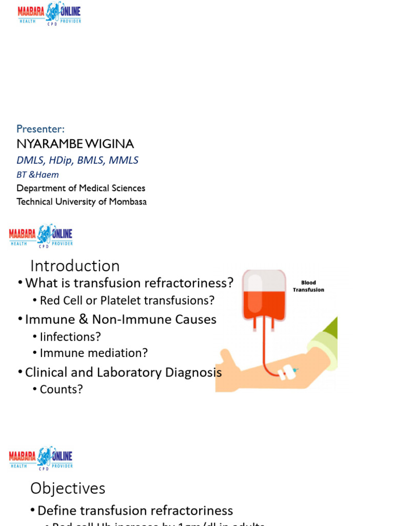 Understanding Blood Transfusion Refractoriness | PDF | Blood ...