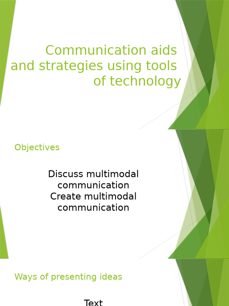 Multimodal Communication Strategies Guide | PDF | Human Communication ...