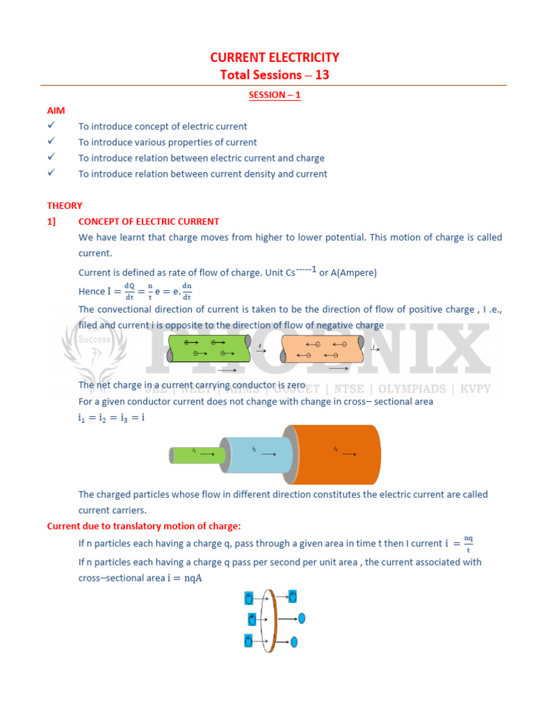 Understanding Electric Current Concepts | PDF | Electrical Resistivity ...