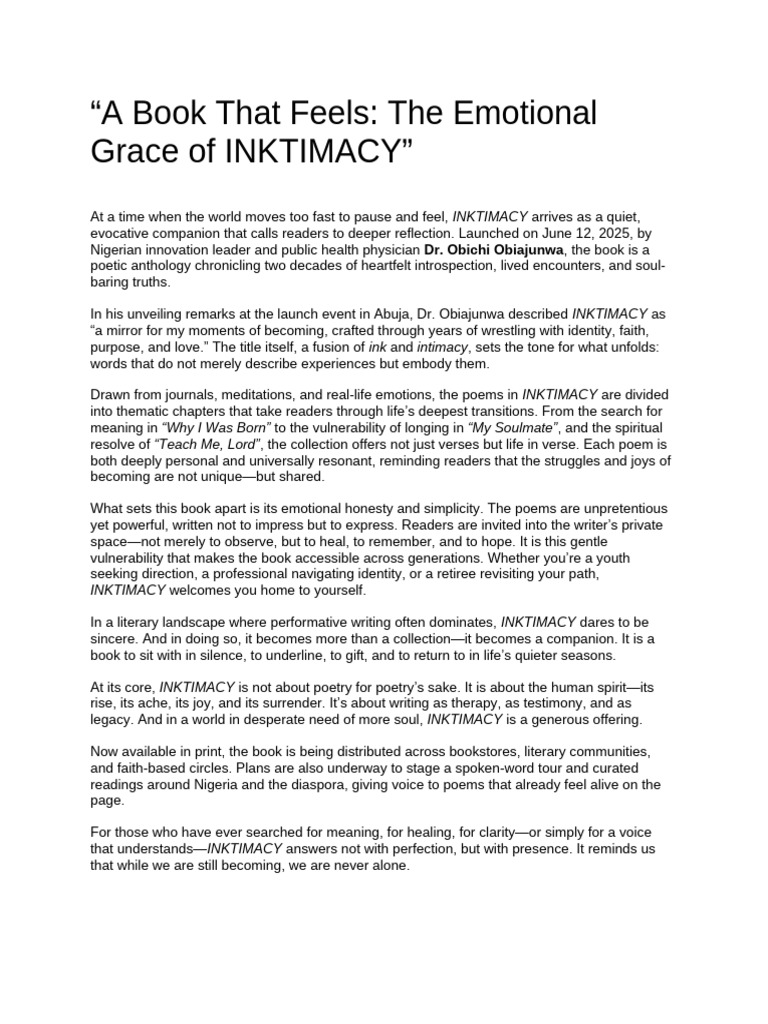 INKTIMACY: A Journey of Emotional Healing | PDF
