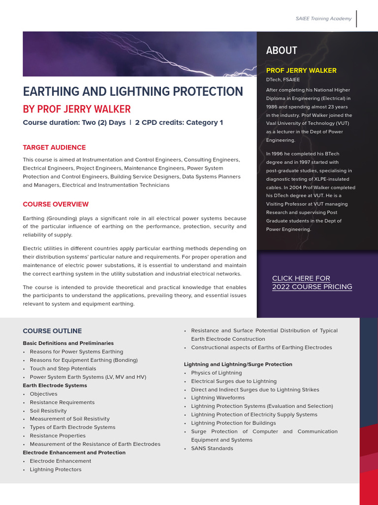 Earthing and Lightning Protection Course | PDF | Lightning | Electricity