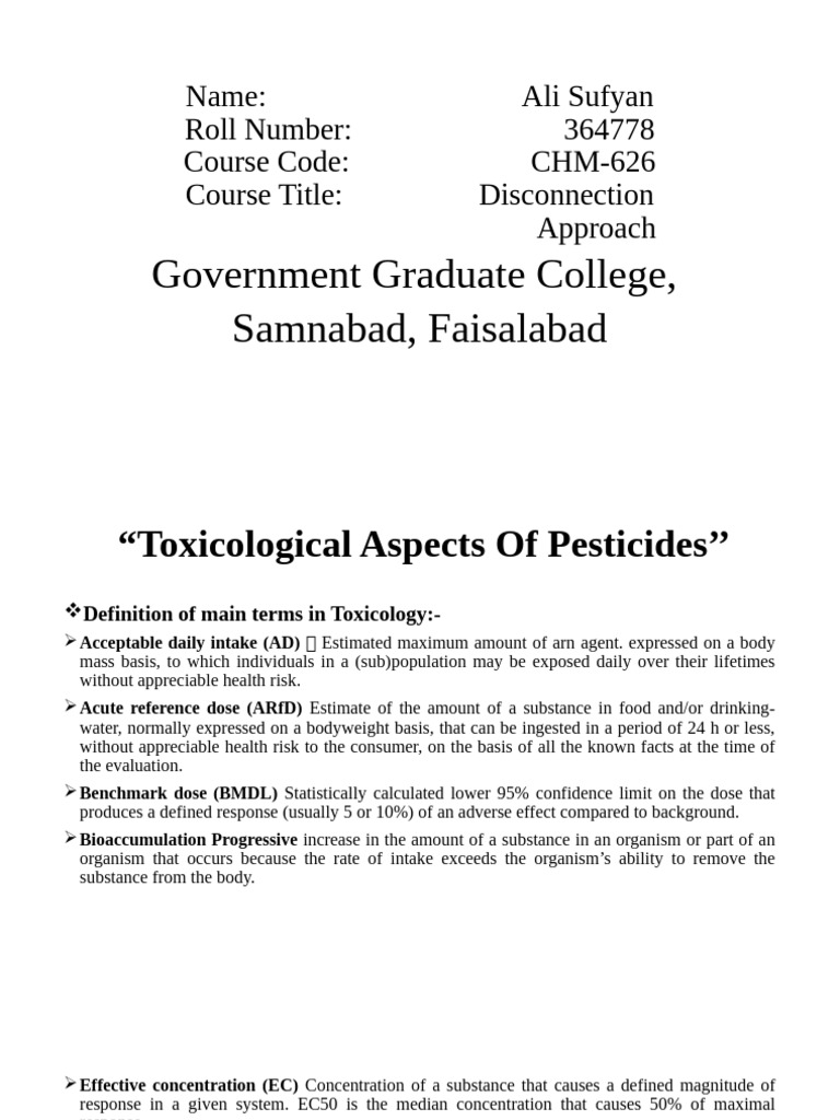 Chap # 9 Disconnection Approach by 364778 | PDF | Pesticide | Acetylcholine