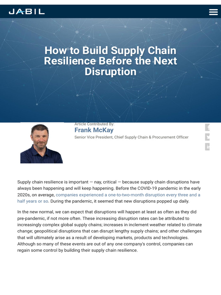 2024 BCI Supply Chain Resilience Insights | PDF | Supply Chain | Analytics
