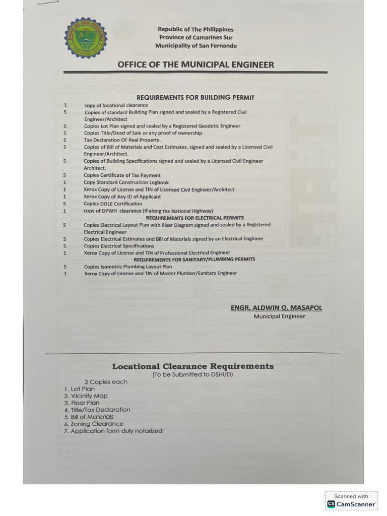 Requirements For Building Permit - 1 | PDF