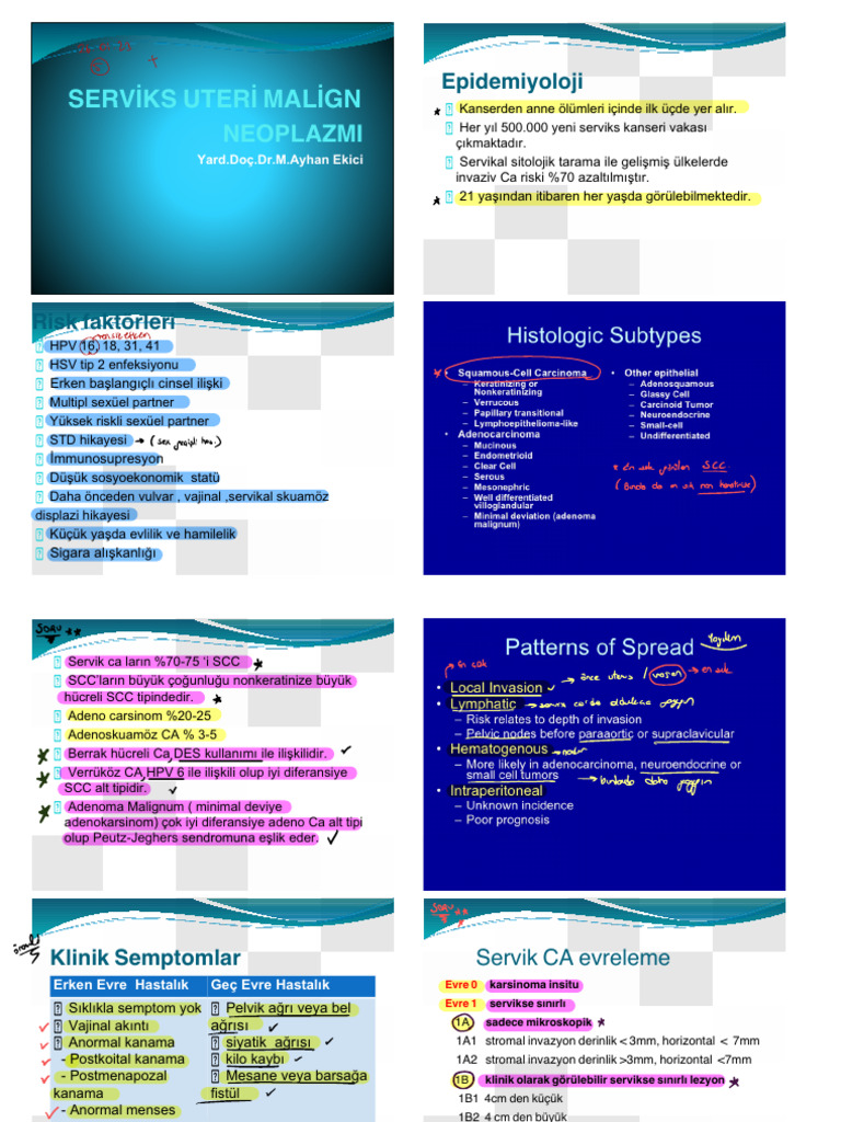 Serviks Uterinin Malign Neoplazmları | PDF