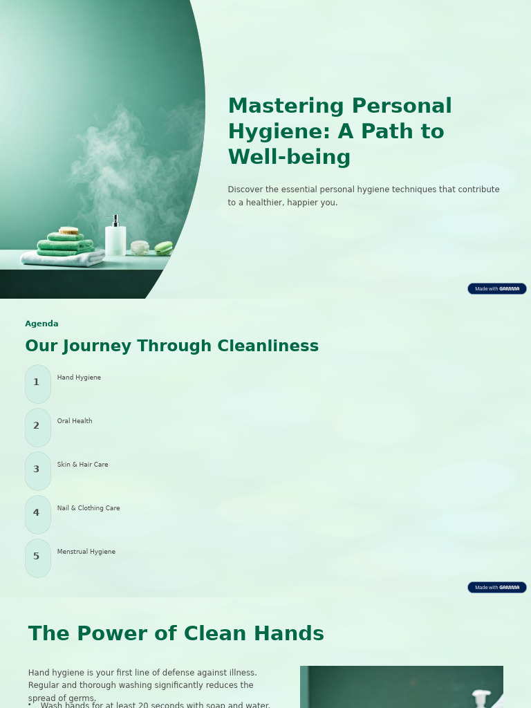 Essential Personal Hygiene Guide | PDF | Hygiene | Oral Hygiene