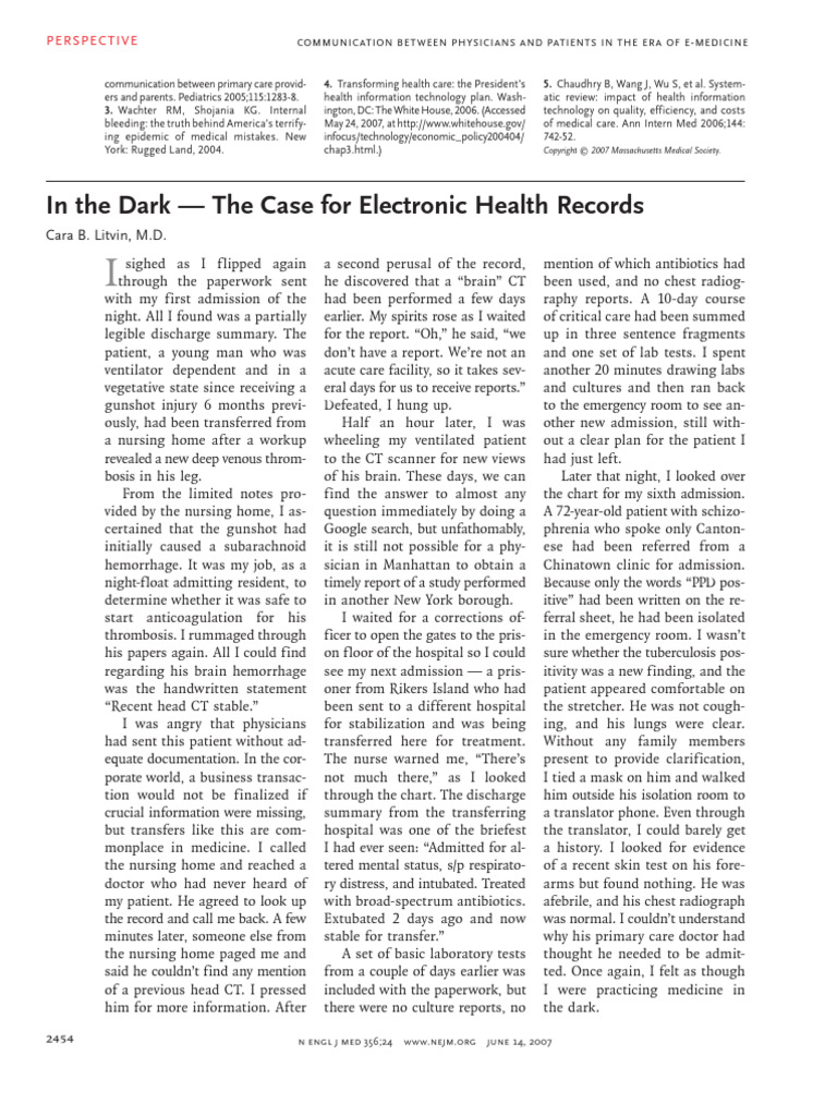 Improving Patient Transfer Records | PDF | Electronic Health Record ...