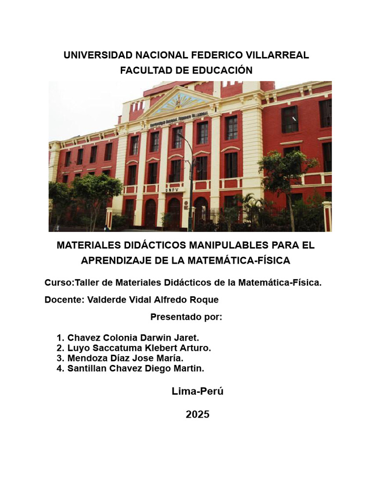 Materiales Didácticos Manipulables en Matemáticas | PDF | Aprendizaje ...