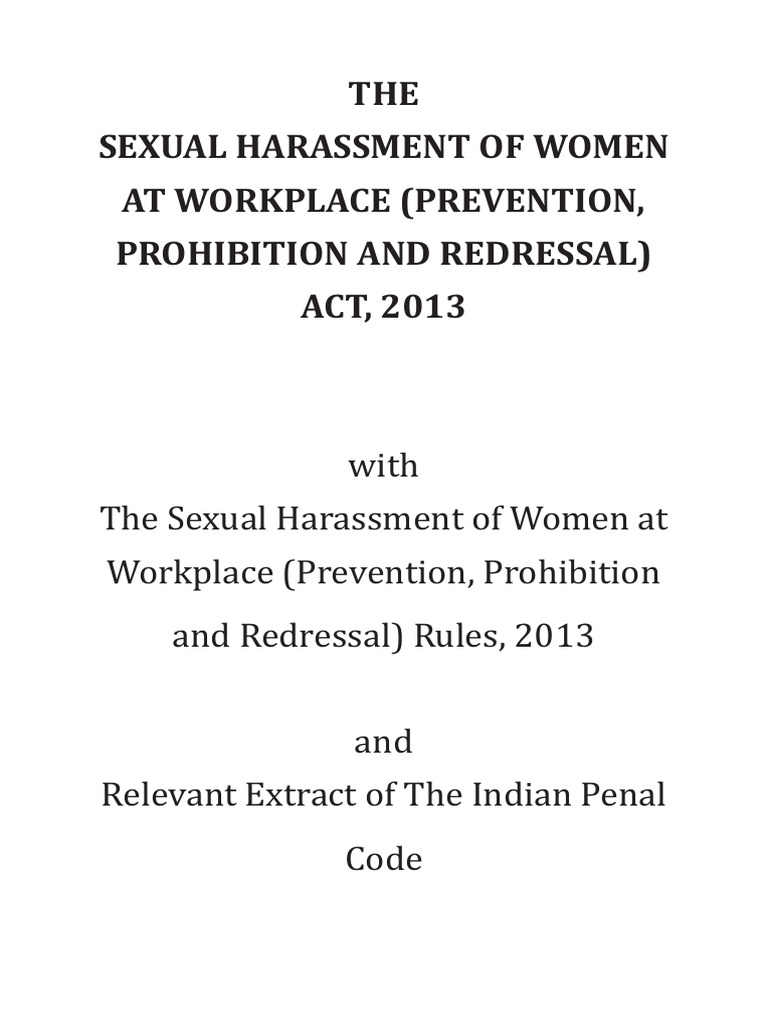 Posh Act 2013: Guidelines & Rules | PDF | Sexual Harassment | Harassment