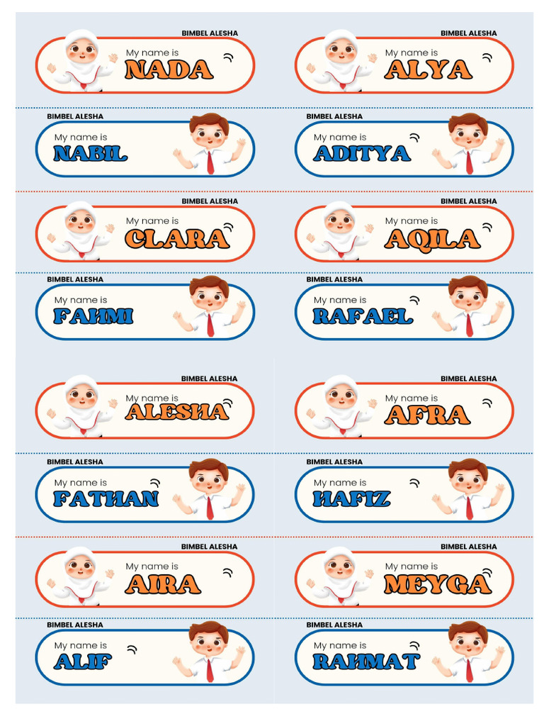 Stiker Nama Map | PDF