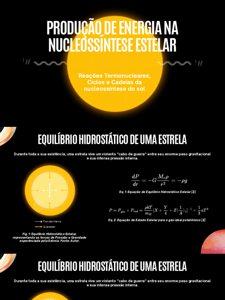Produção de Energia Na Nucleossíntese Estelar | PDF | Estrelas | Fusão ...