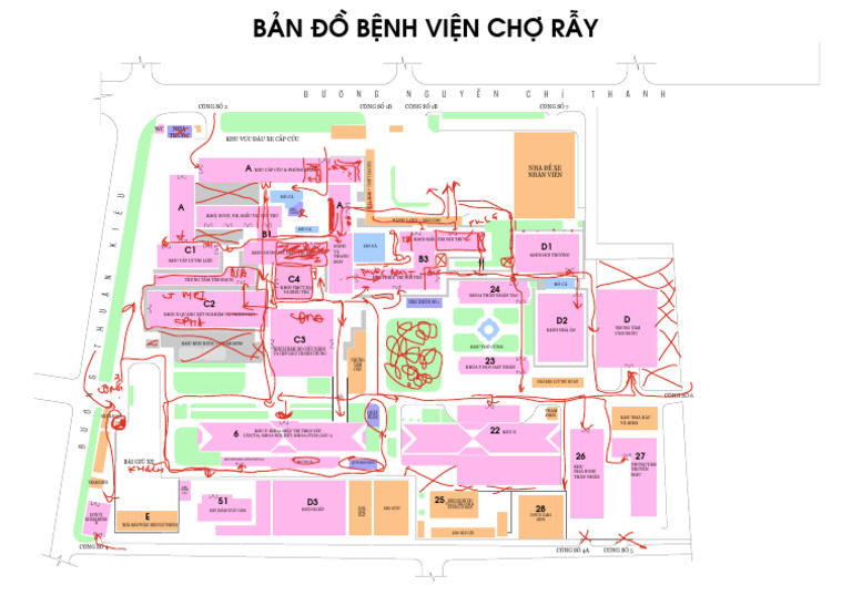 KHU D BỆNH VIỆN CHỢ RẪY VỚI CÁC PHÒNG CHỨC NĂNG RÕ RÀNG