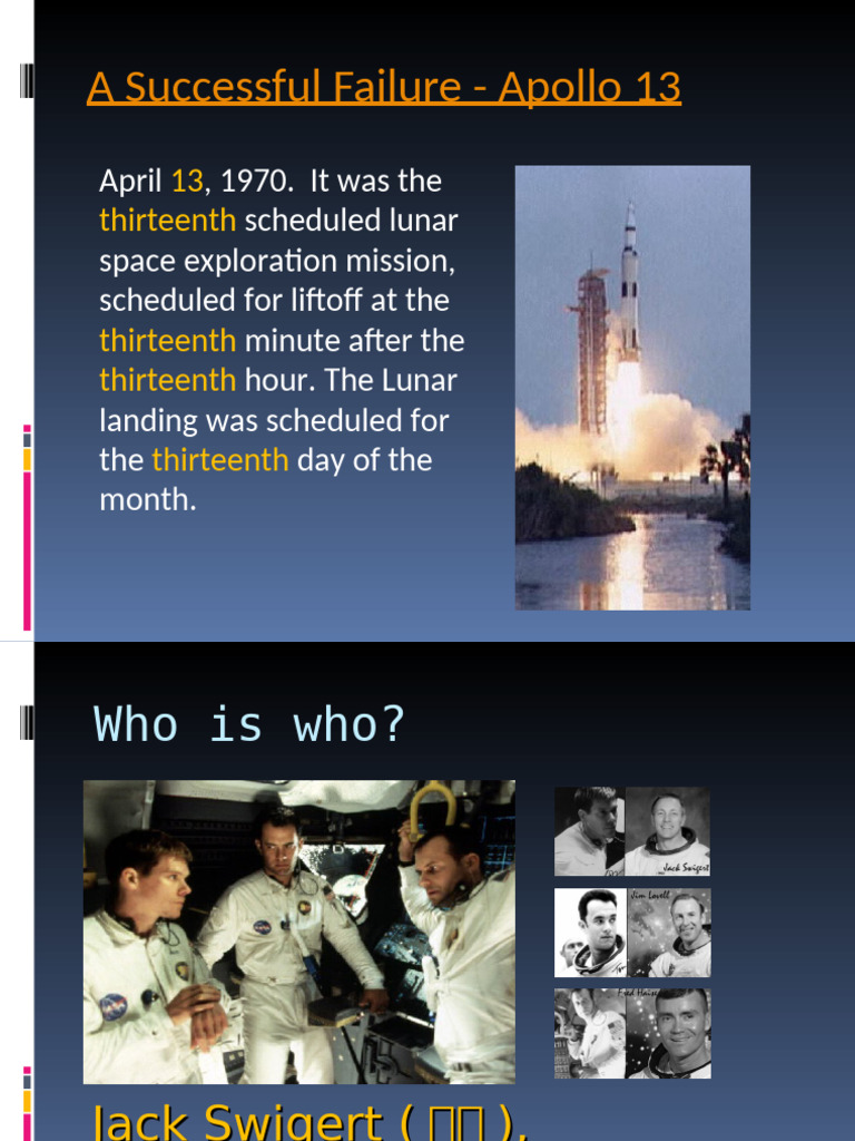 A Successful Failure - Apollo 13 | PDF | Apollo Program | Apollo Lunar ...