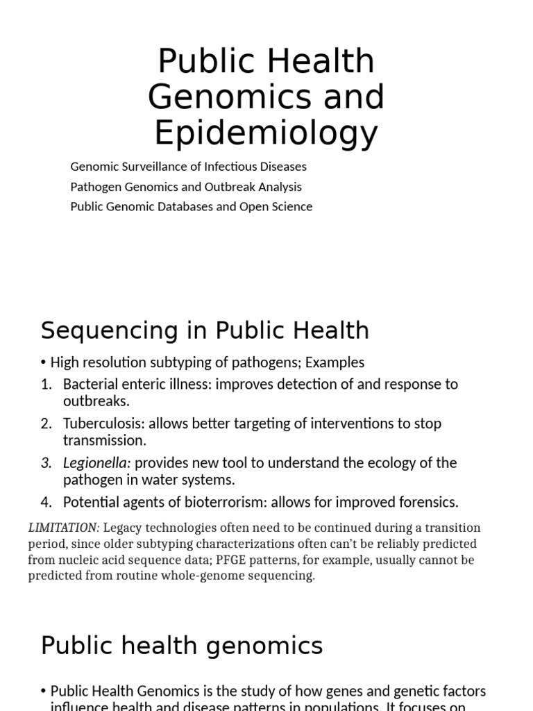 Public Health Genomics and Epidemiology | PDF | Epidemiology | Genomics