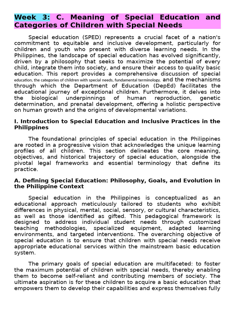 Understanding Special Education in the Philippines | PDF | Special ...