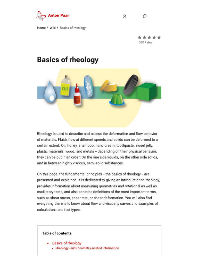 Introduction to Rheology Basics | PDF | Viscosity | Viscoelasticity