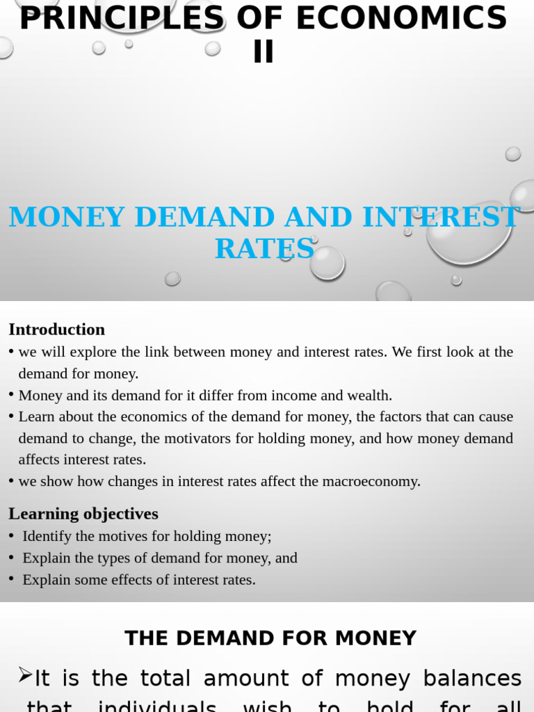 Money Demand and Interest Rates | PDF | Interest | Loans