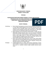 Perbup 9 Tahun 2008 Tentang Pelaksanaan Perda Nomor 17 Tahun 2008 TTG Organisasi Dan Tata Kerja Sekretariat Daerah Dan Sekretariat DPRD Kabupaten Pinrang