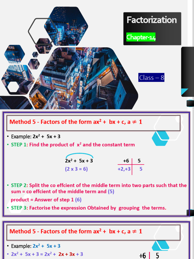 Factorisation - 51120221667641566 5 | PDF