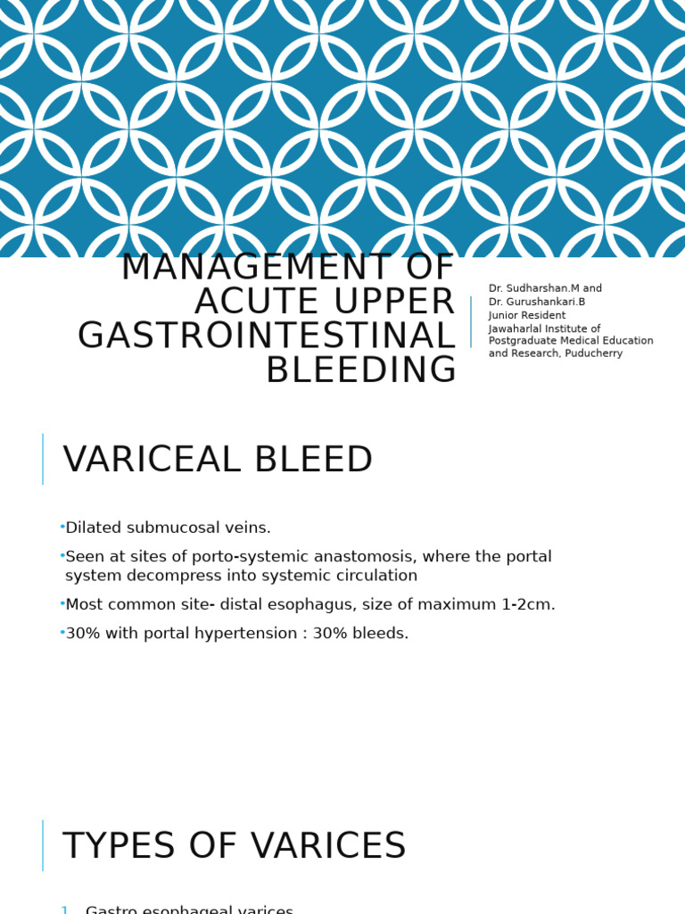 Management of Acute GI Bleeding | PDF | Esophagus | Medical Specialties