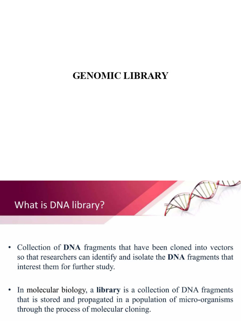 Genomic Library | PDF