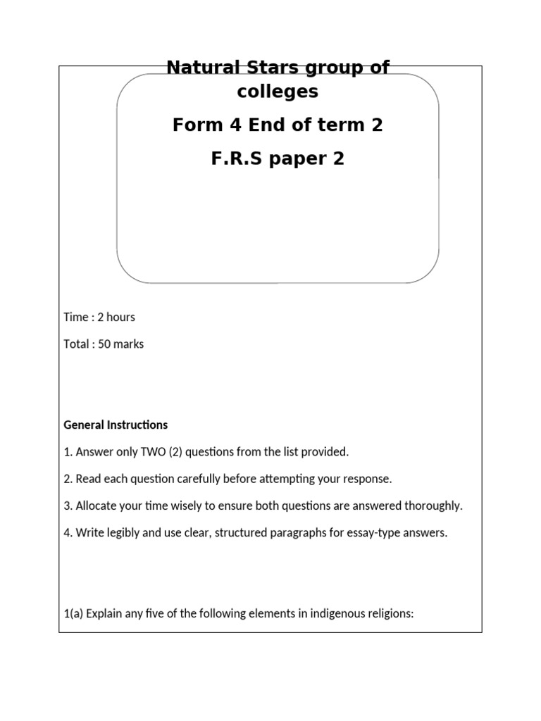 Form 4 FRS | PDF