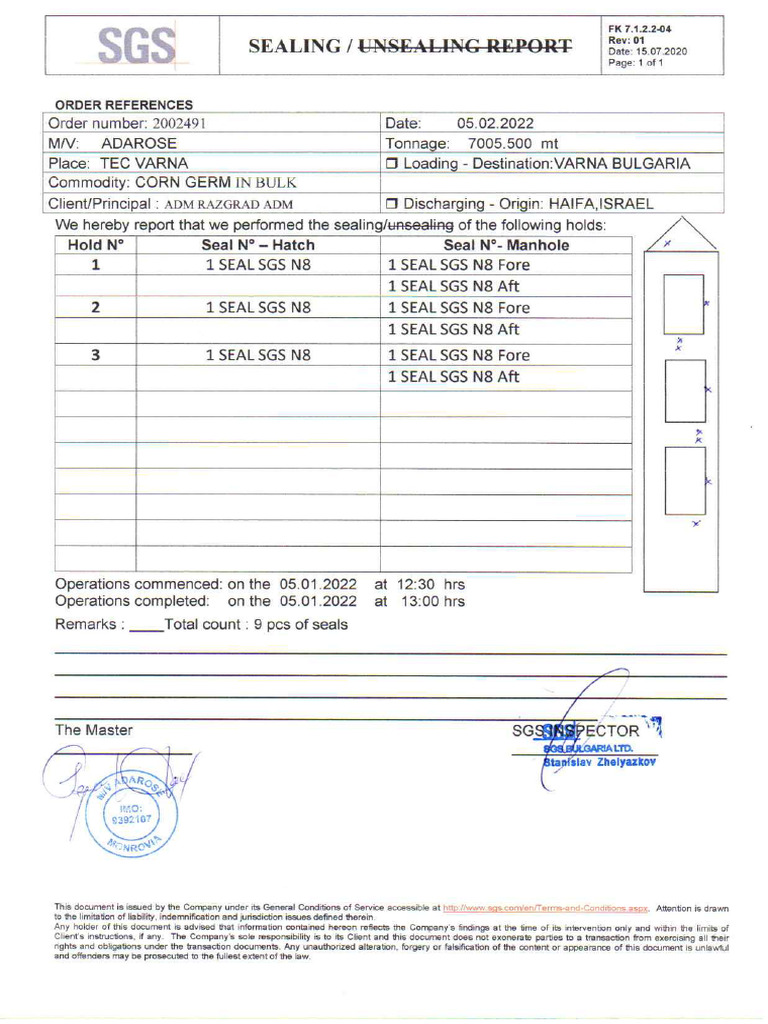 Sealing Report | PDF