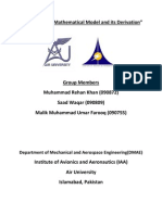 "Quad-Copter: Mathematical Model and Its Derivation": Department of Mechanical and Aerospace Engineering (DMAE)