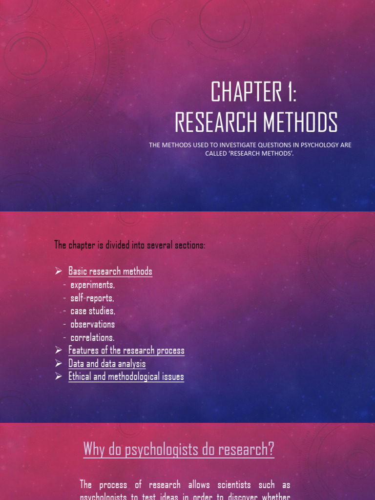 Psychology Research Methods Overview | PDF | Self Report Study | Experiment