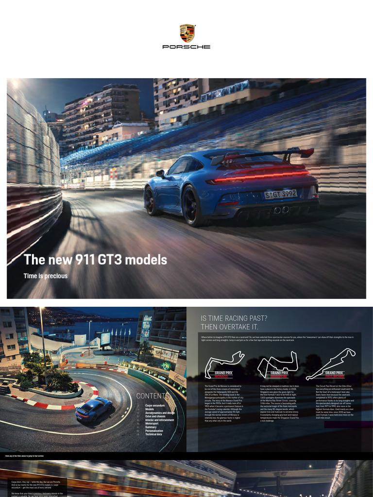 911 GT3 Brochure | PDF | Auto Racing | Motor Vehicle
