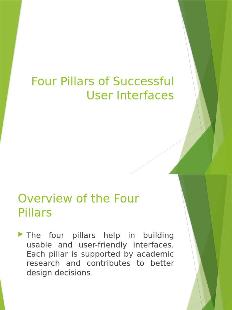 Four Pillars of User Interface Design | PDF