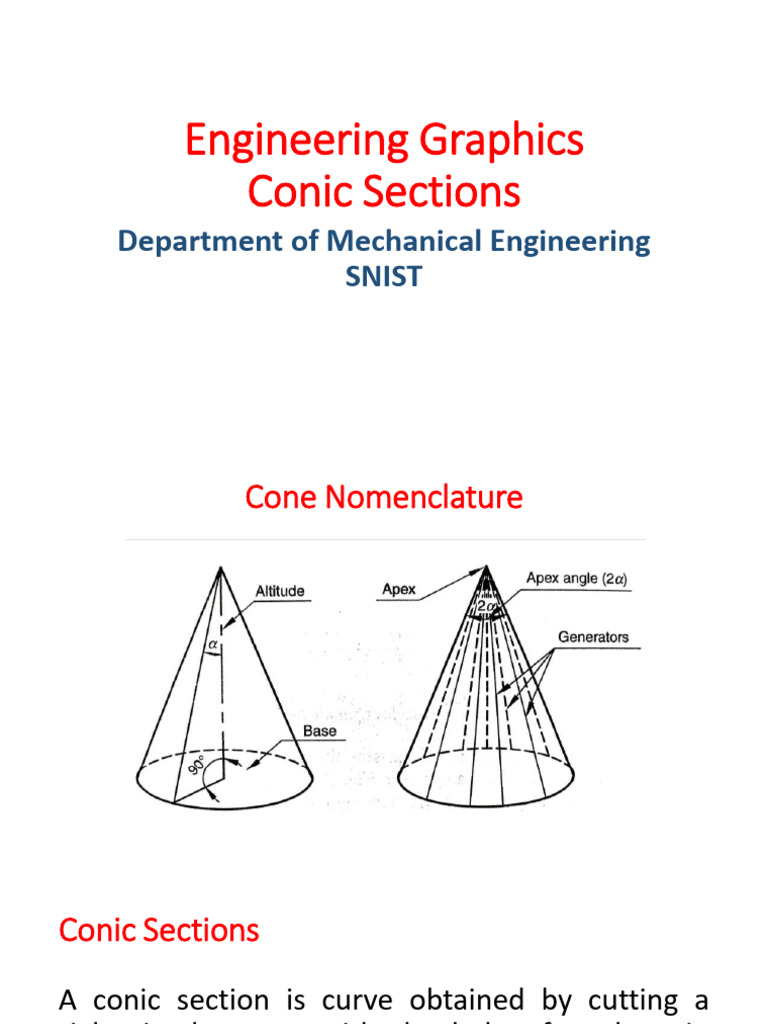 Conic Sections | PDF | Perpendicular | Ellipse
