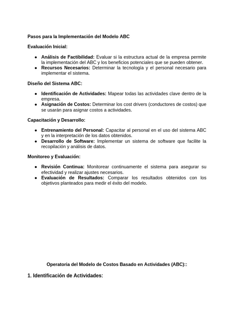 Implementación del Modelo ABC en Empresas | PDF | Software | Business