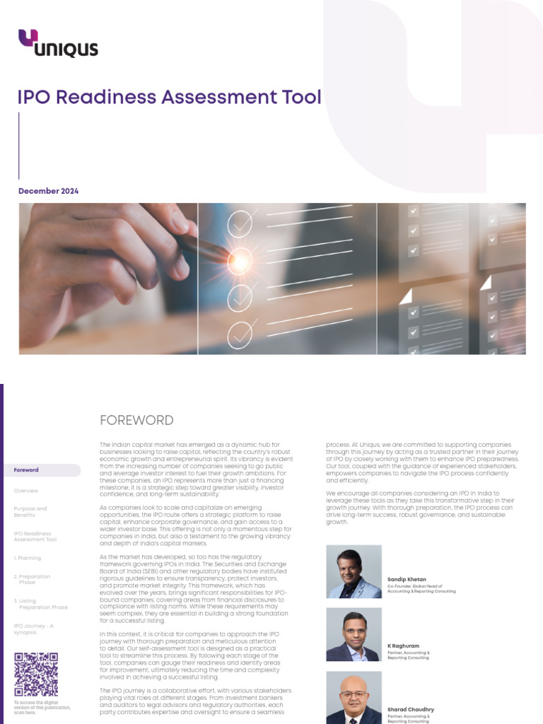IPO Readiness Assessment Checklist | PDF | Governance | Regulatory ...