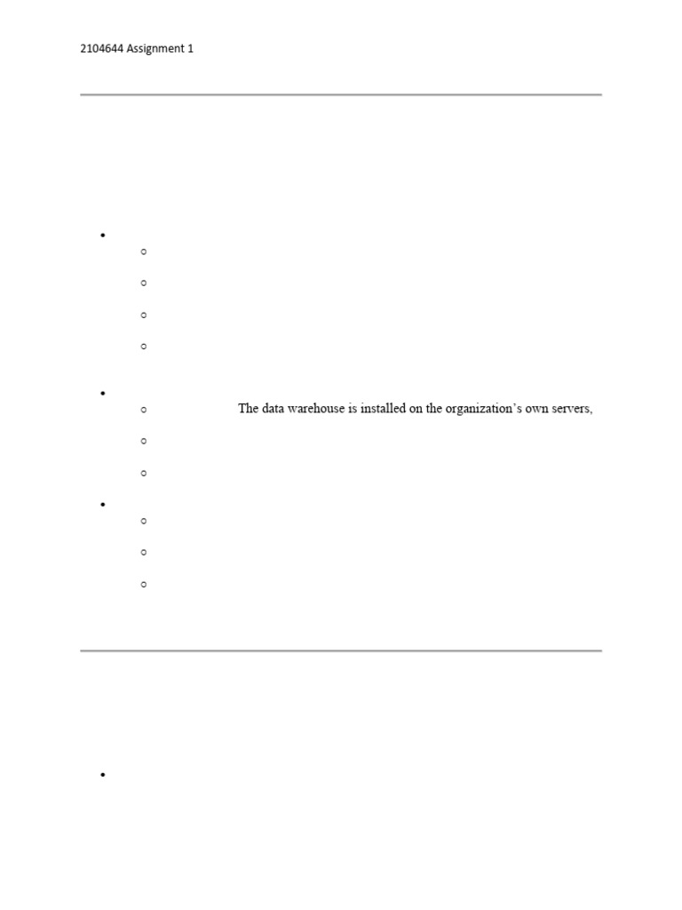 Assignment 1 Data Warehousinfg | PDF | Data Warehouse | Business ...
