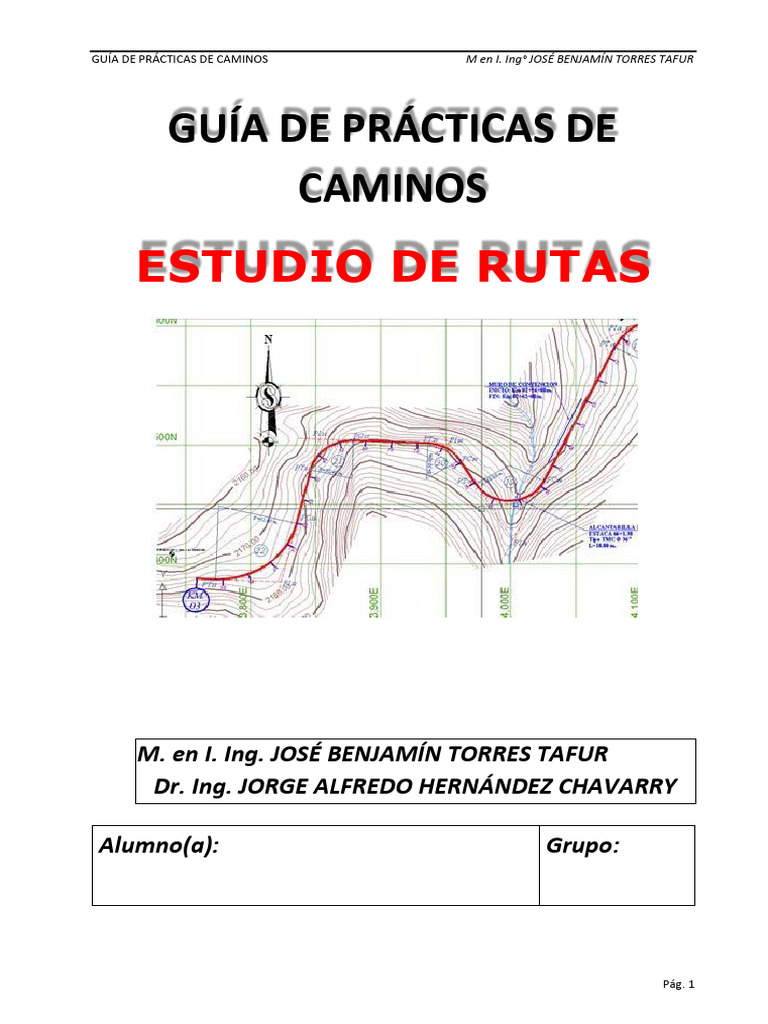 Estudio de Rutas para Carreteras | PDF | La carretera | Pendiente