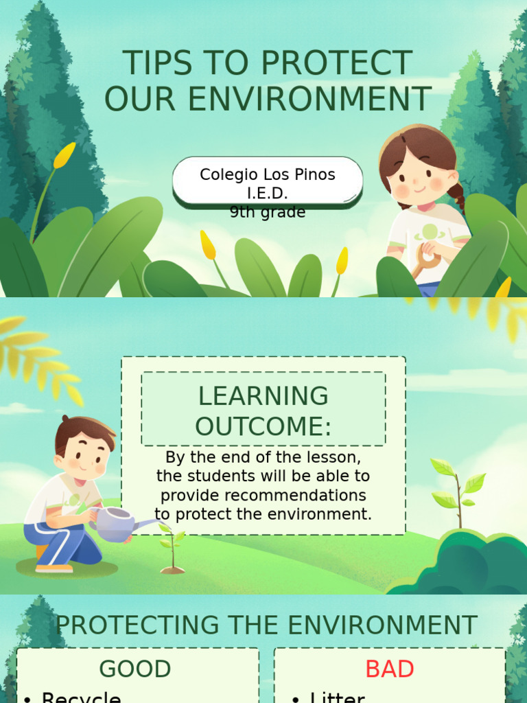 Tips To Protect The Environment | PDF