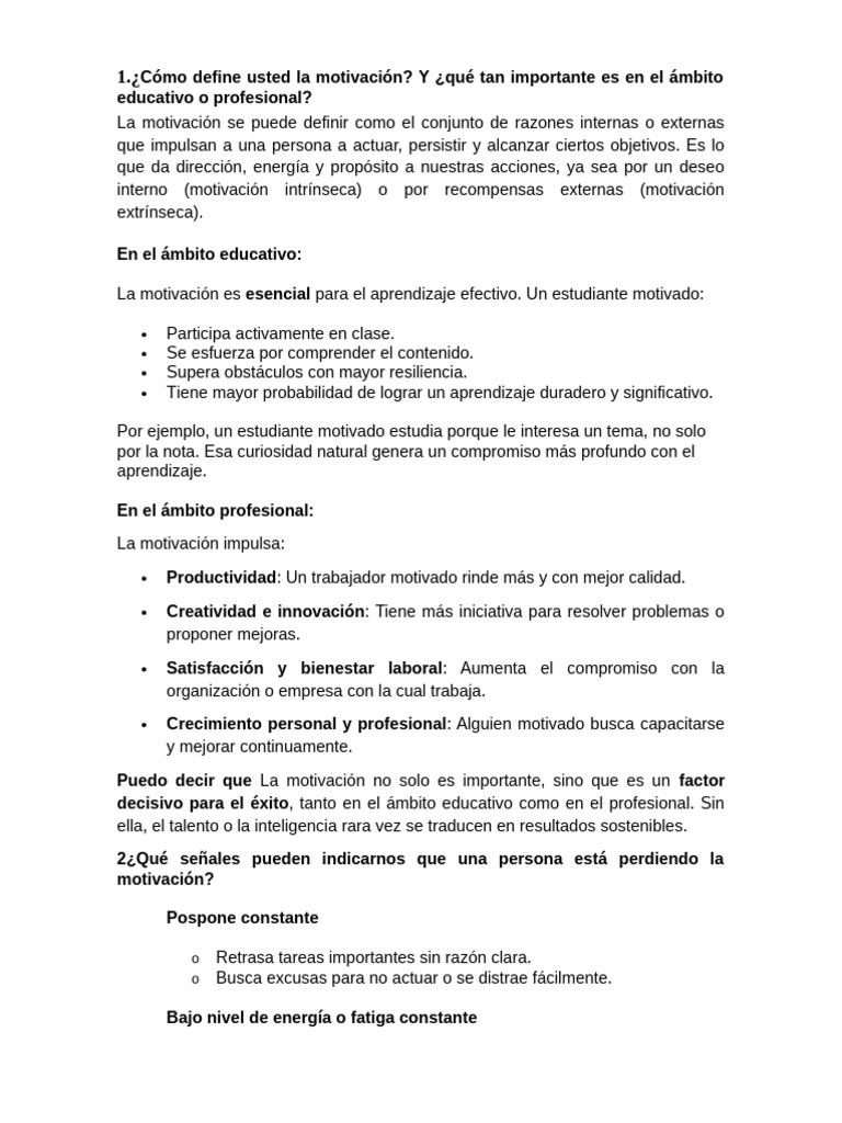 Definición y Claves de la Motivación | PDF | Motivacional | Motivación