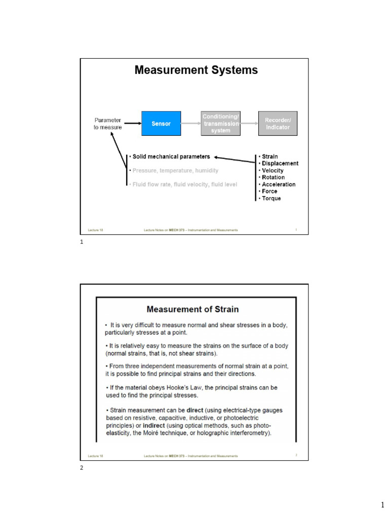 Strain Gauge Measurement Techniques | PDF | Stress (Mechanics) | Young ...