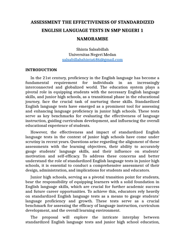 Article Assessment - Shinta Salsabillah | PDF | Standardized Tests ...