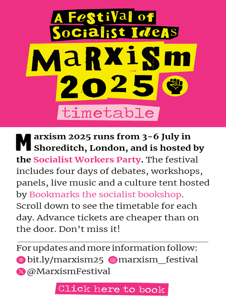 Marxism 2025 Festival in London | PDF | Marxism | Socialism